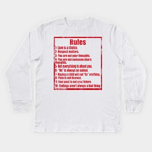 Two sided rules Kids Long Sleeve T-Shirt